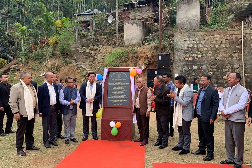 CM lays base for construction of road in Ri Bhoi District from 9th Mile to Umsen village