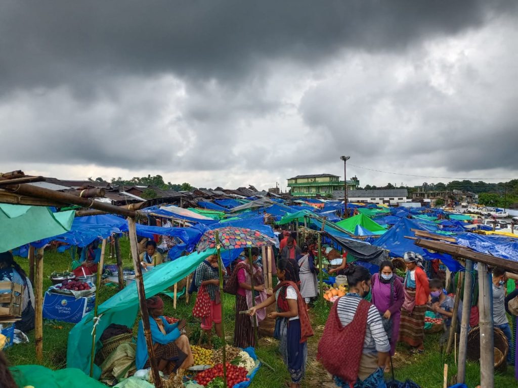 Weekly market at Wahiajer, West Jaintia Hills back in full swing