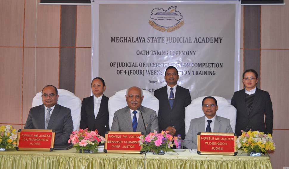 Meghalaya Chief Justice administers oath to Grade-I Judicial Officers