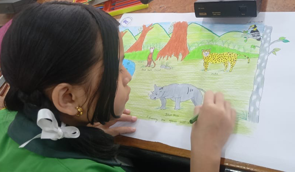 Save wildlife poster drawing | How to draw wildlife conservation drawing  step by step | artYo - YouTube